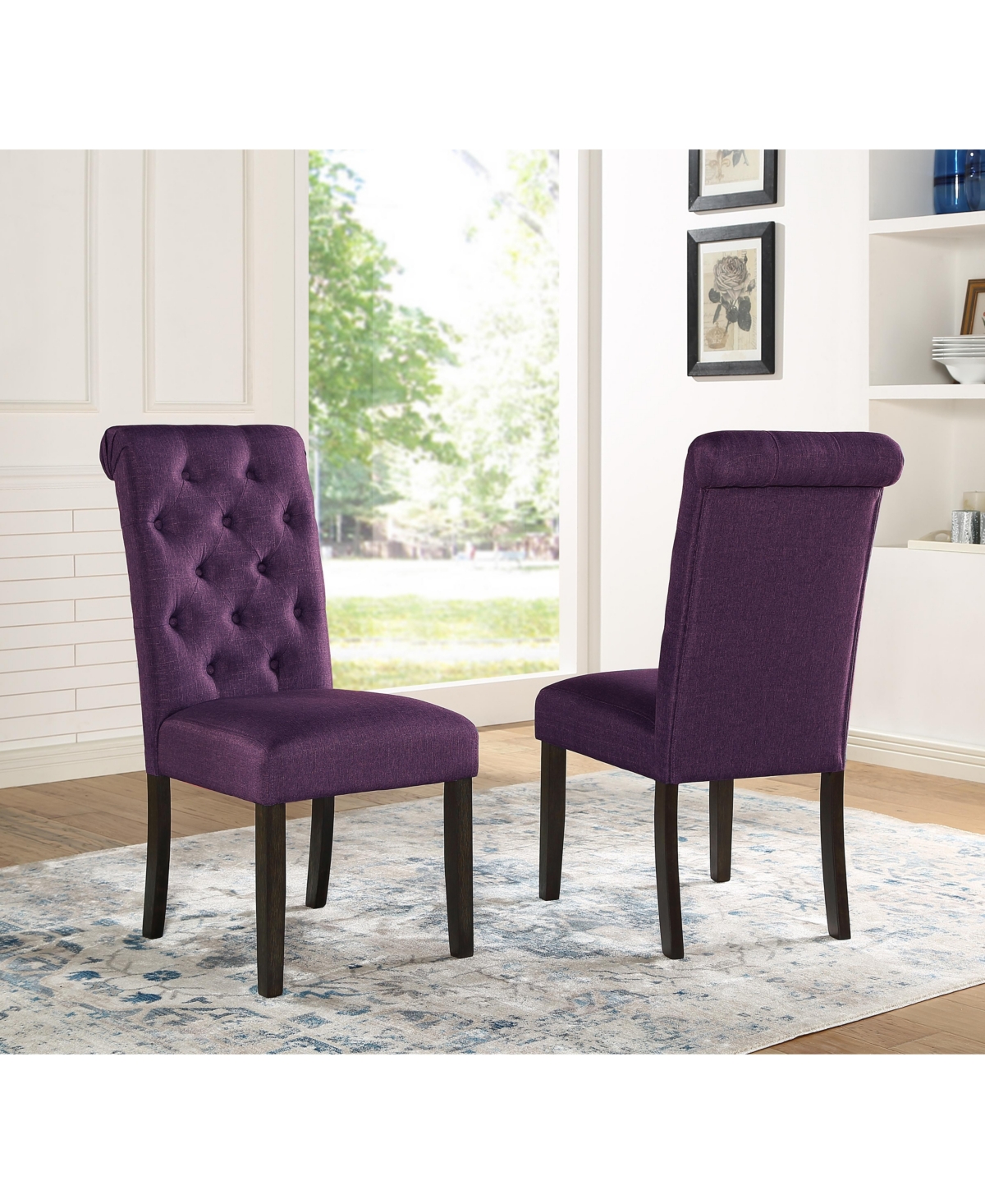 Streamdale Furniture 7-Piece Dining Set, Hairpin Dining Table with 6 Chairs, 4 Color Options