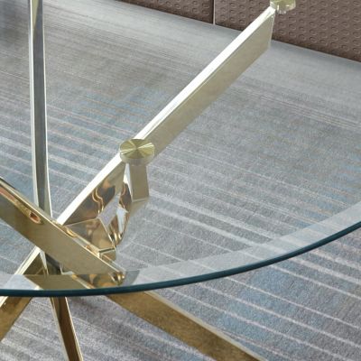 Streamdale Ultramodern Round Glass Dining Table for Stylish Dining