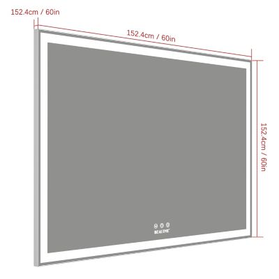 Oversized LED Bathroom Mirror with 3 Color Modes