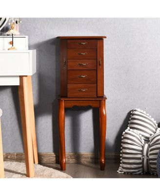 Large Storage Capacity Jewelry Cabinet with 5 Drawers