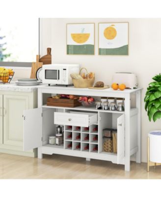 Buffet Sideboard Wine Liquor Coffee Bar Cabinet with Removable Wine Rack