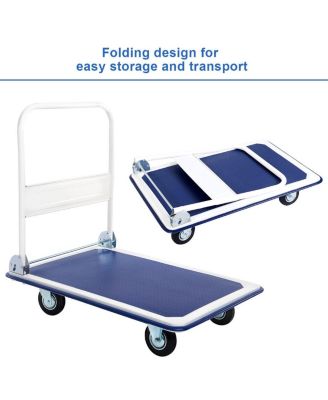 660 Pounds Folding Platform Cart Dolly Hand Truck