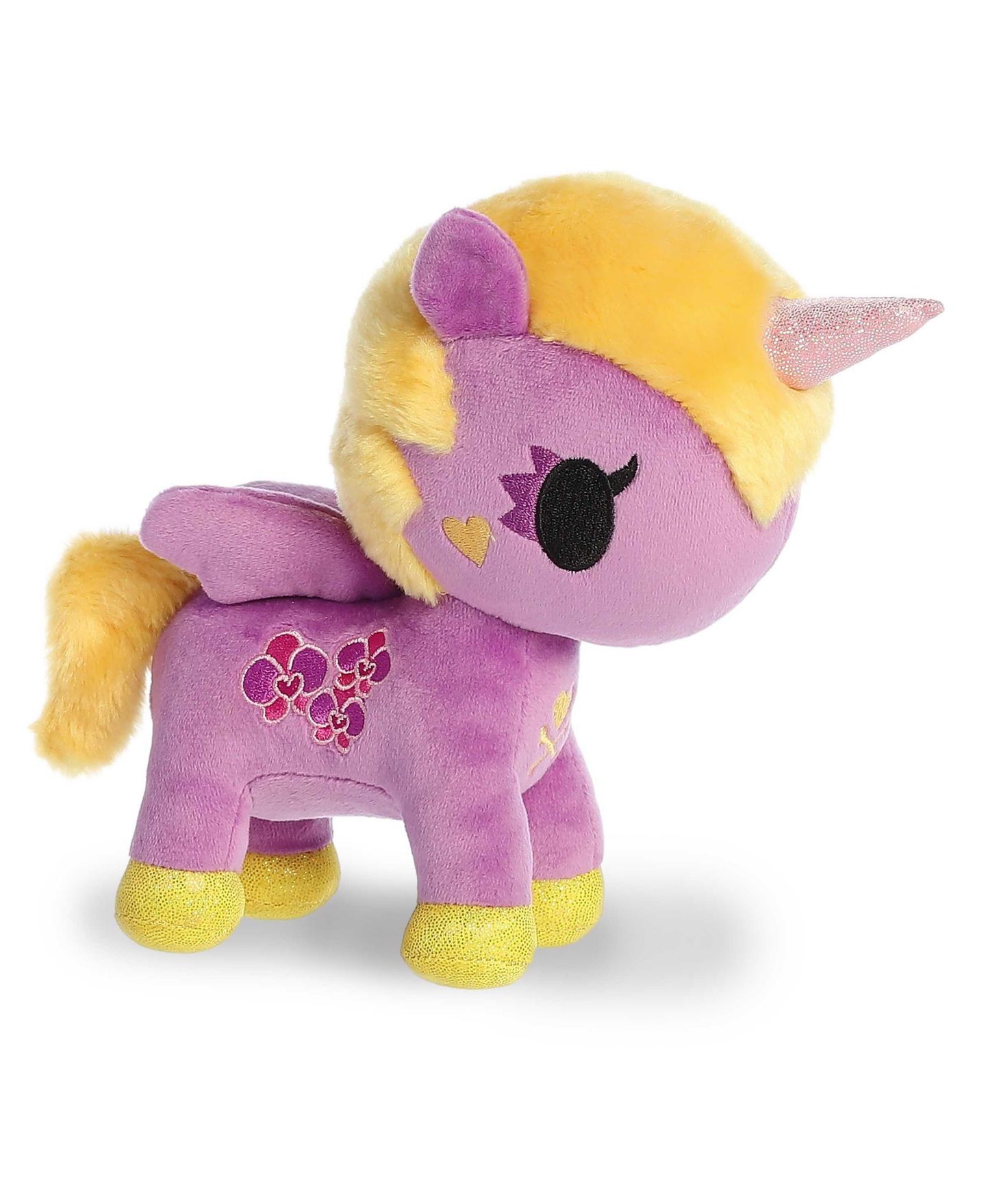 Детская мягкая игрушка Aurora Small Flower Power Orchid Unicorno tokidoki Enchanting Plush Toy 7.5" — фото 4