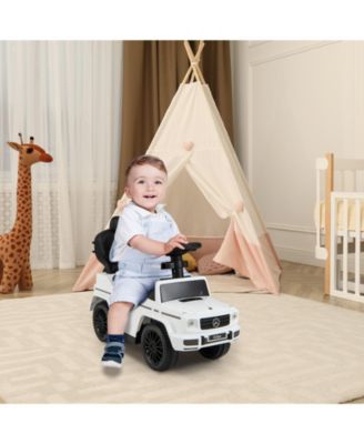 3-In-1 Kids Ride on Mercedes Benz G350 Push Car with Canopy