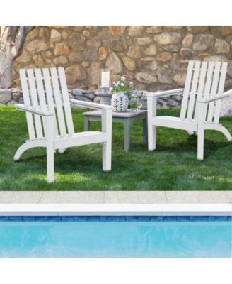 Outdoor Patio Acacia Wood Adirondack Lounge Armchair