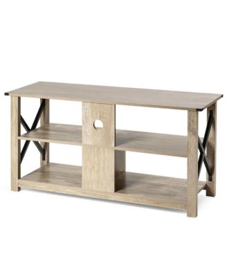 3-Tier TV Stand Entertainment Center for TV's up to 55'' w/ Open Shelves