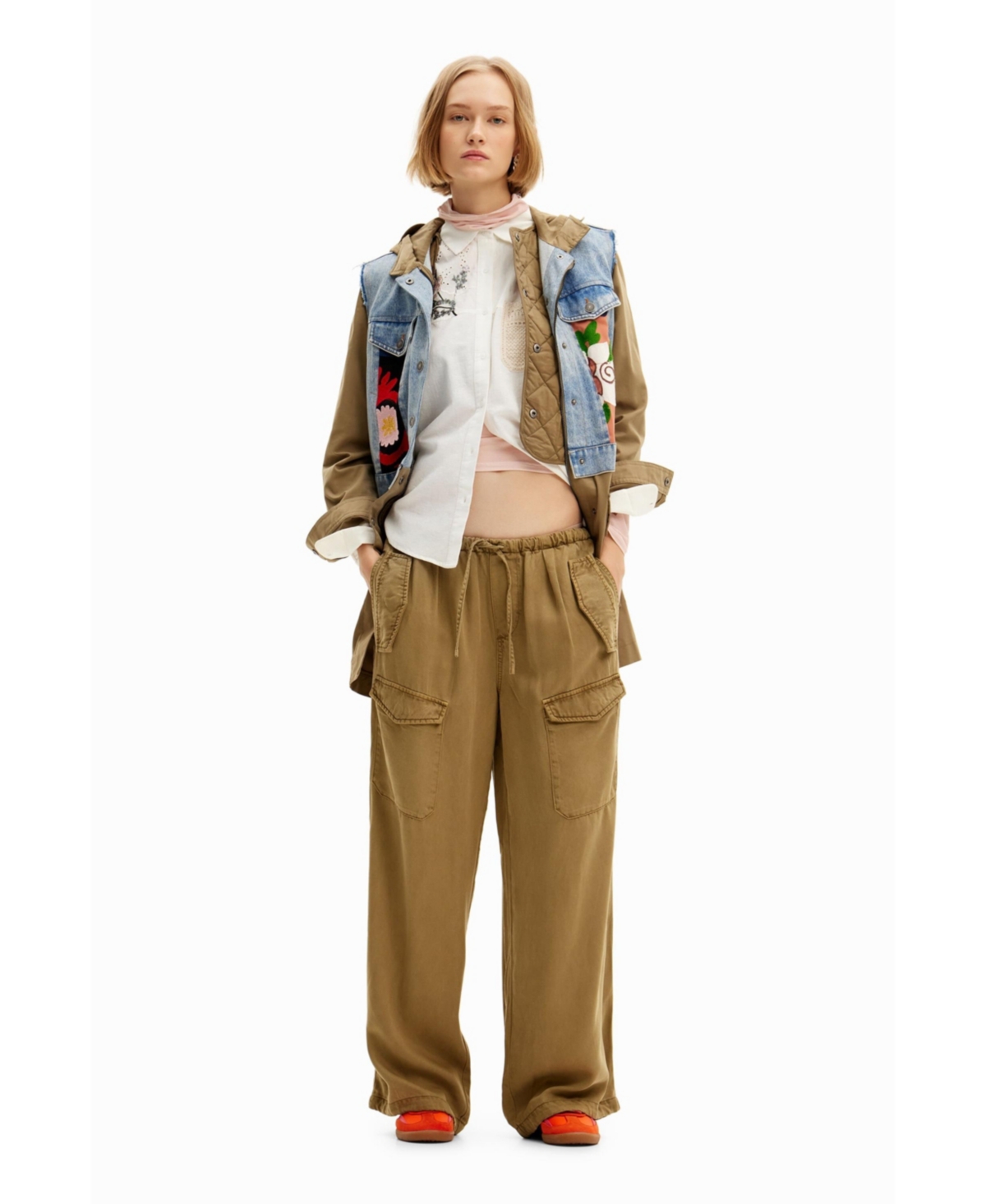 Desigual Women's Crochet linen shirt