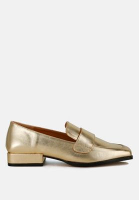 Rag and Co Womens Jongs Metallic Penny Loafers
