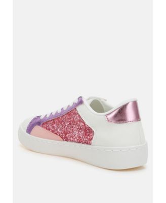 Womens Cosmolight Glitter Faux Leather Sneakers