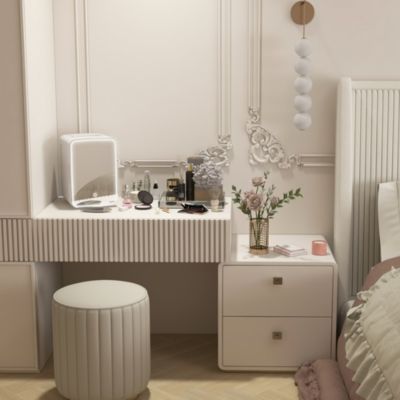 Mini Fridge with LED Mirror Cooler and Warmer AC/DC Powe Skincare Fridge