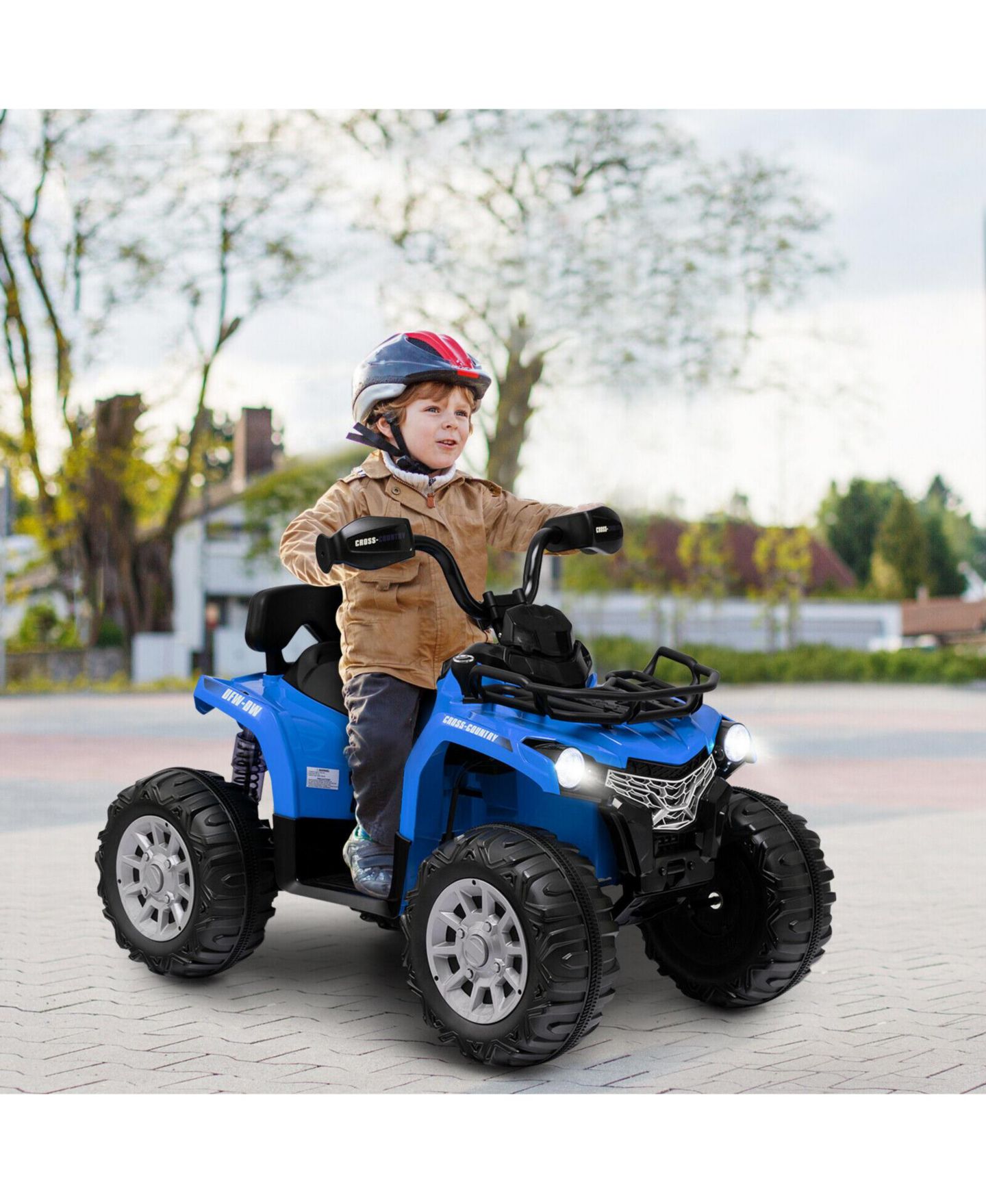 Детская игрушка SUGIFT 12V Kids Ride-On ATV with MP3 and LED Headlights, 66 lbs Capacity, Ages 3+, цвет: Синий — фото 6
