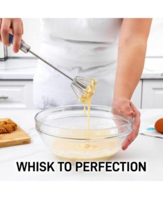 Egg Beater Whisk – Manual & Push Hand Mixer for Cooking & Baking