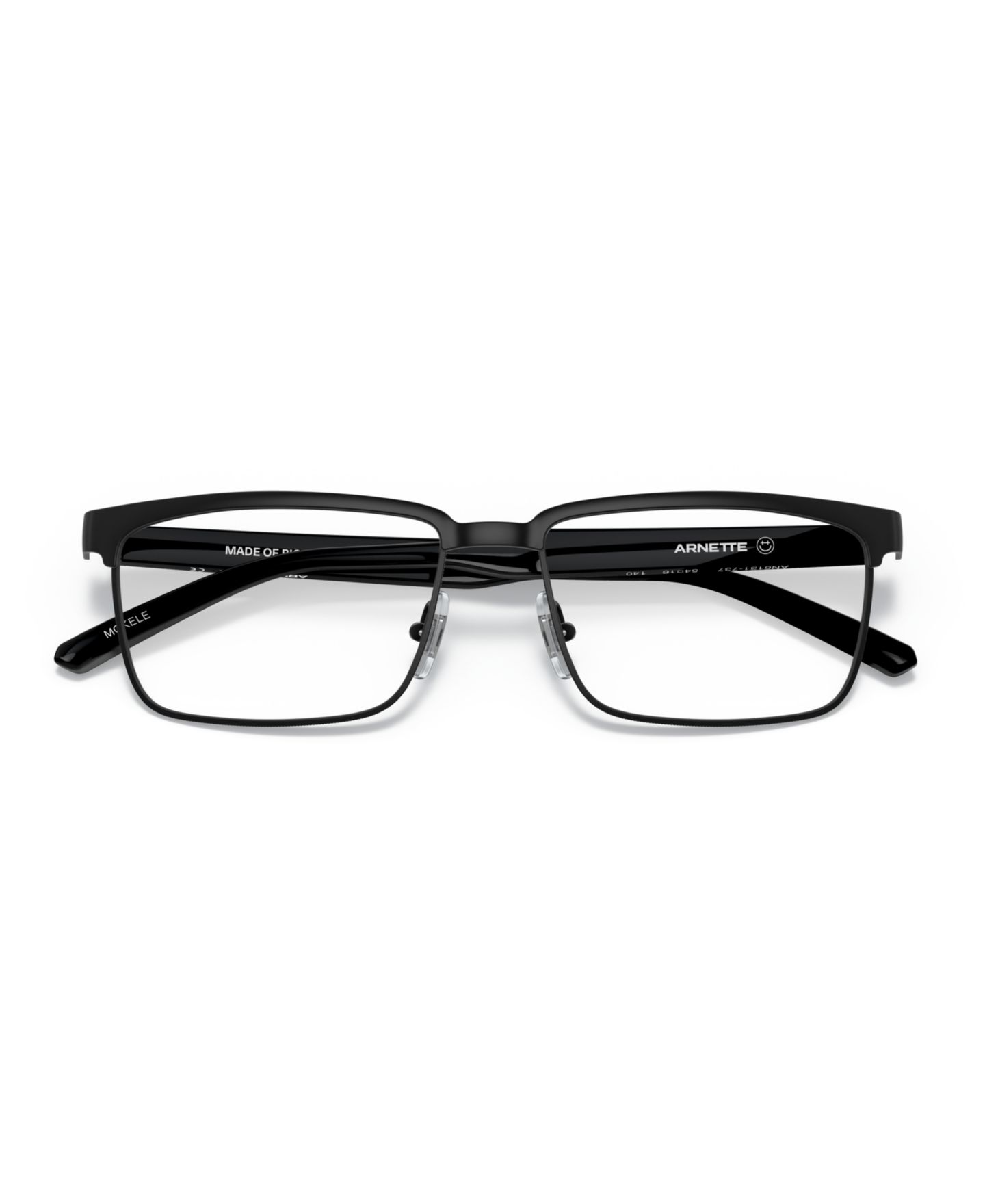 Очки Arnette Unisex Rectangle Metal AN6131 Mokele Eyeglasses, цвет: Матовый чёрный — фото 3