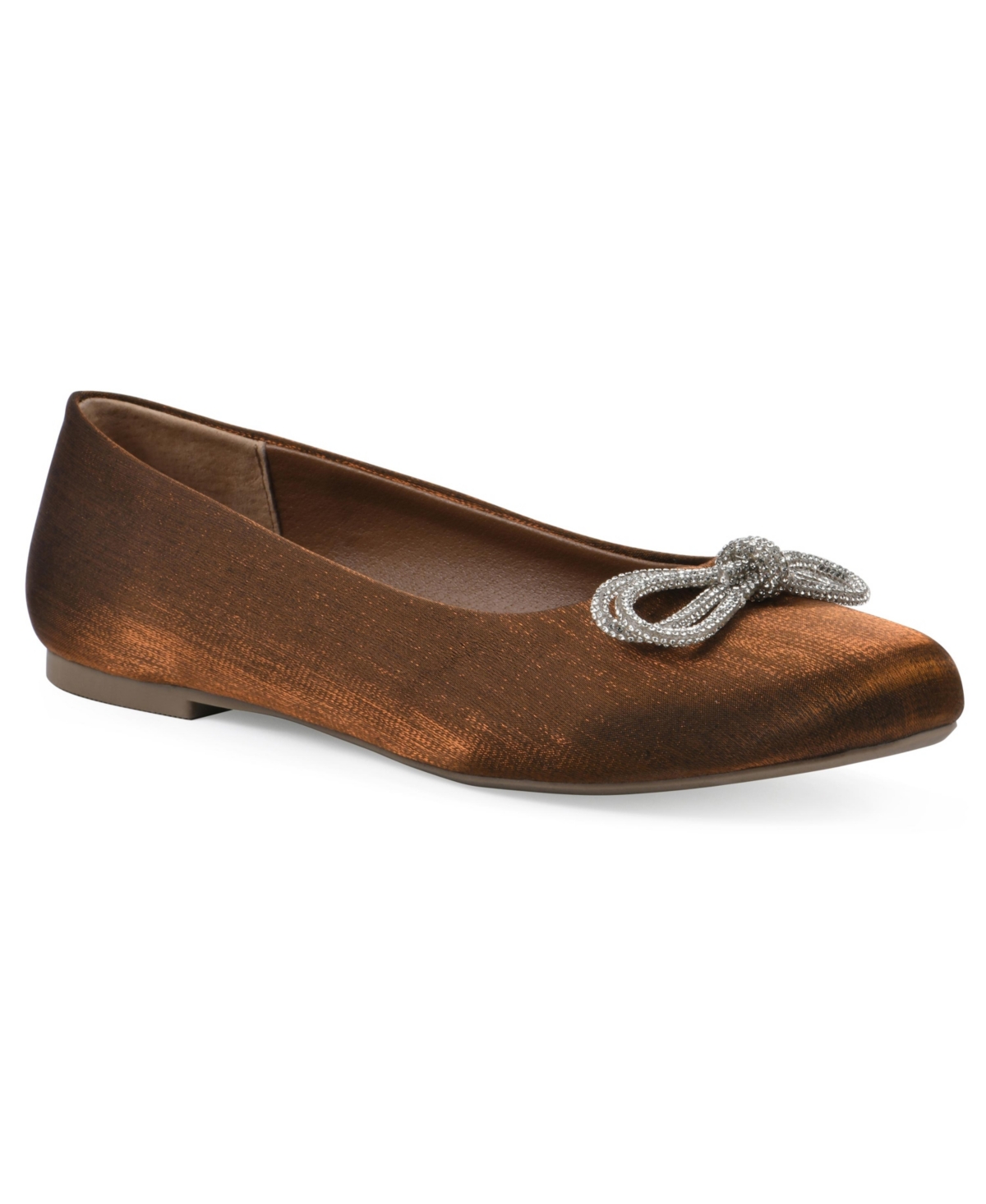 Shop White Mountain Women's Sashimi Ballet Flats In Bronze Shimmer Fabric
