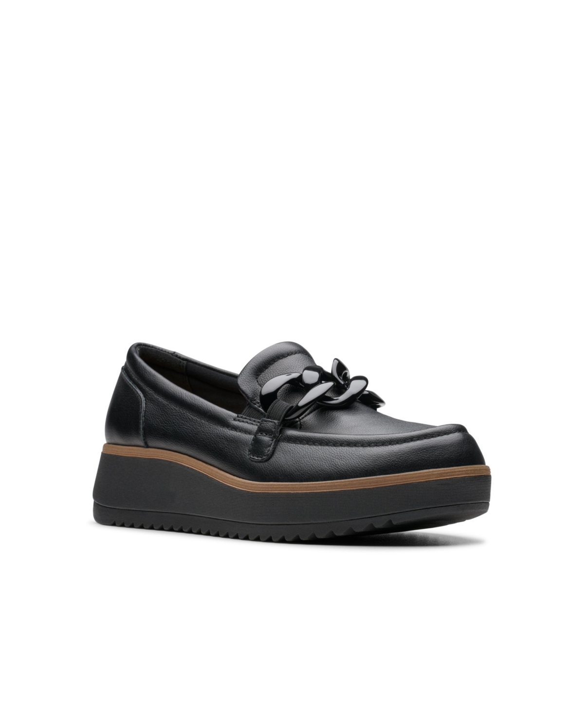 Clarks Women's Collection Zylah May Shoes In Black Leather