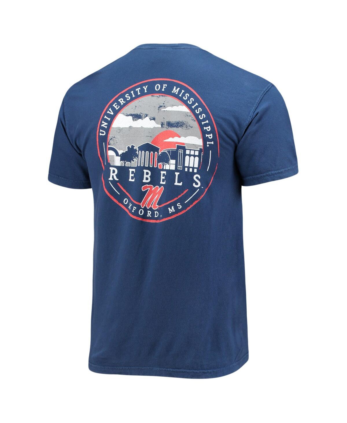 Image One Men's Navy Ole Miss Rebels Circle Campus Scene T-shirt In Blue