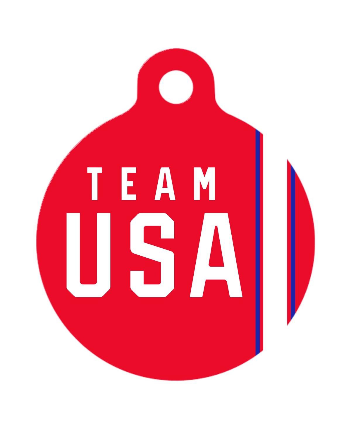 Team Usa Logo Dog Tag - Red
