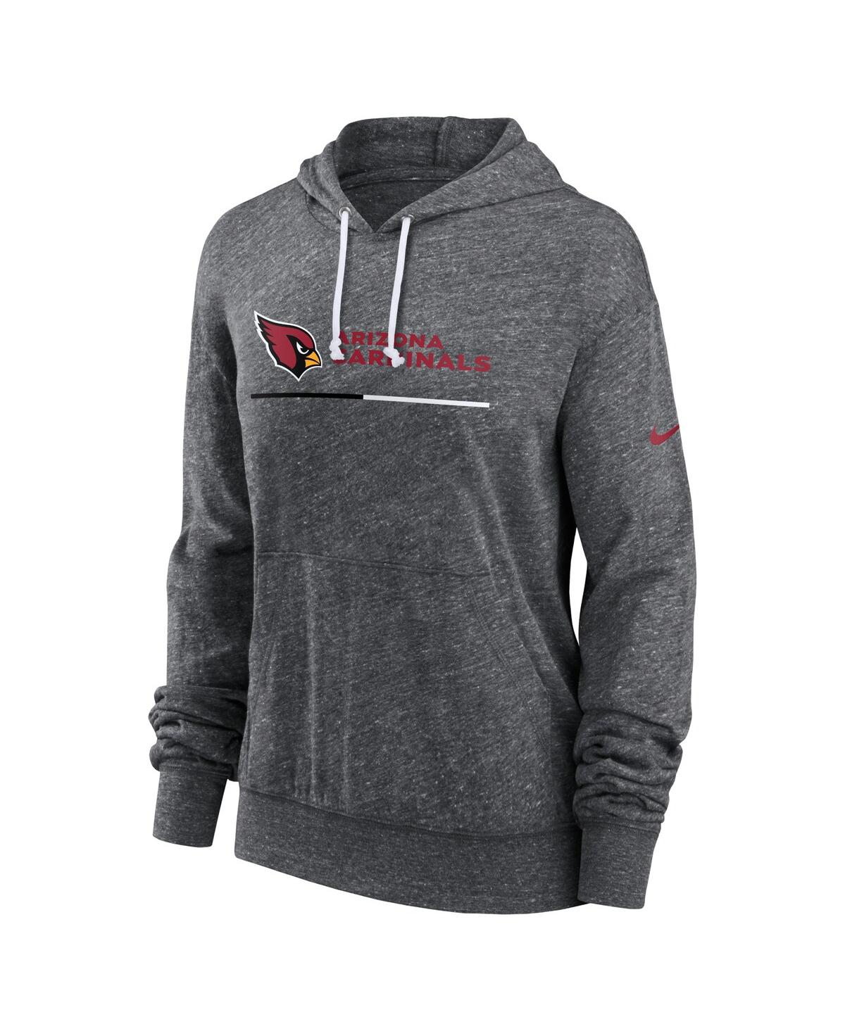 Nike Women'sArizona Cardinals Team Spirit Gym vintage-like Lightweight Hooded Top - Heather Charcoal
