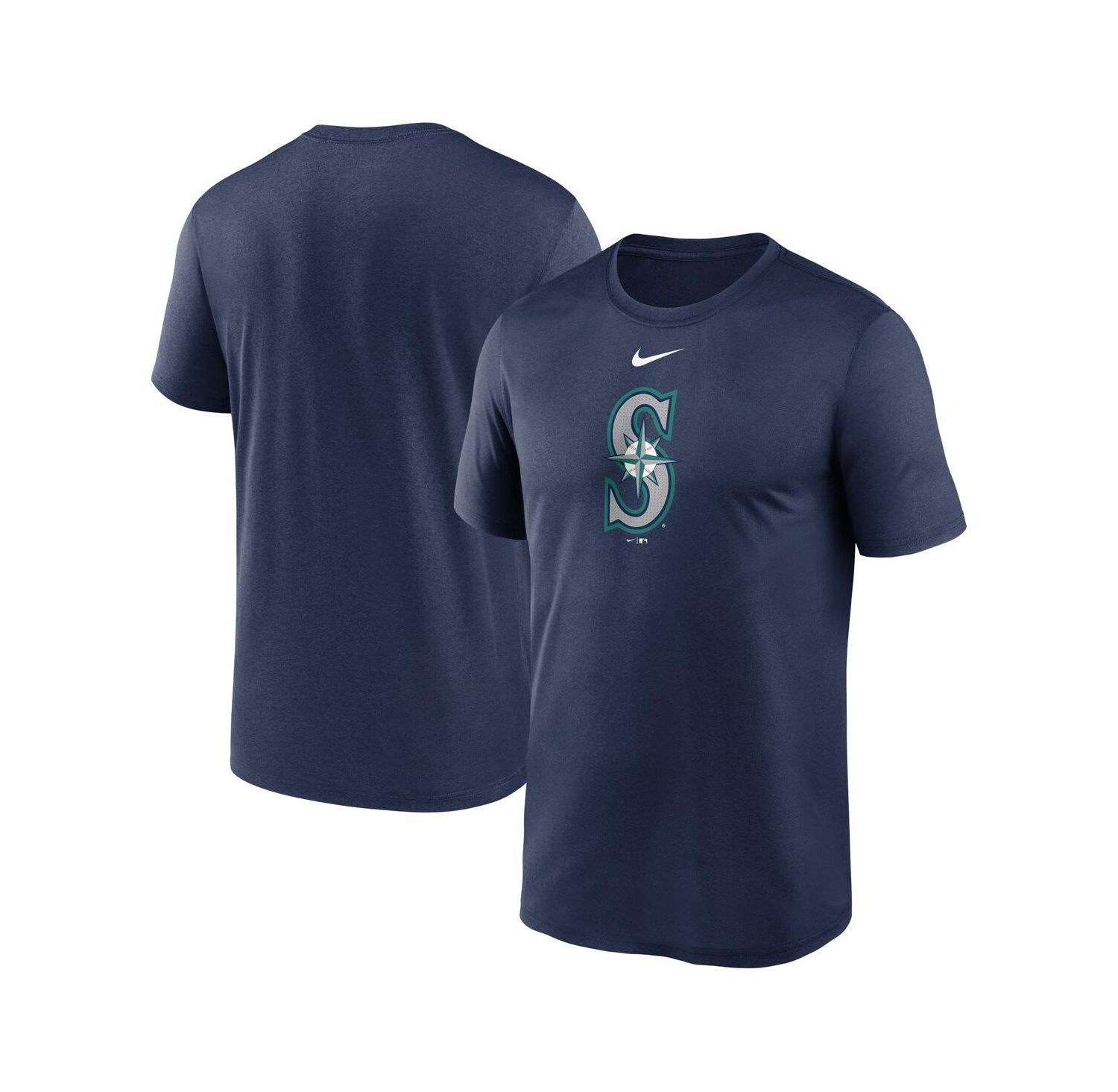 Men's Navy Seattle Mariners Legend Fuse Large Logo Performance T-Shirt