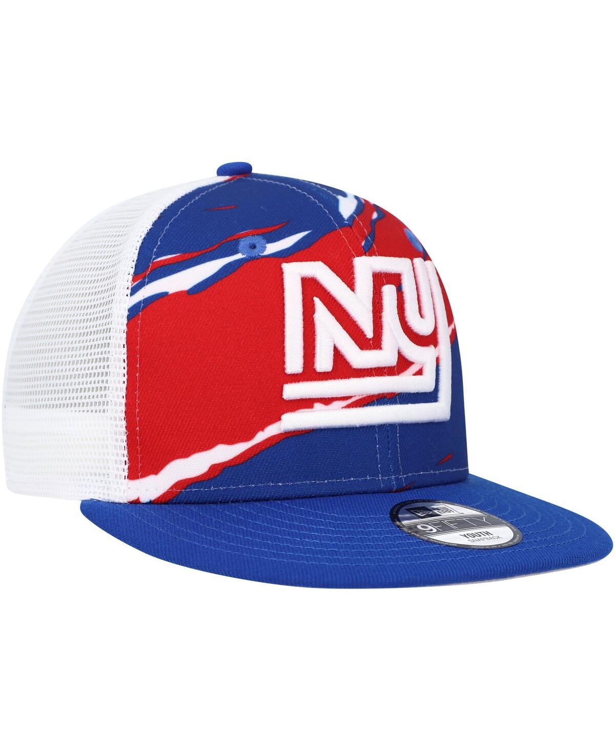New Era Big Boys And Girls Royal New York Giants Tear 9fifty Snapback Hat In Royal,white