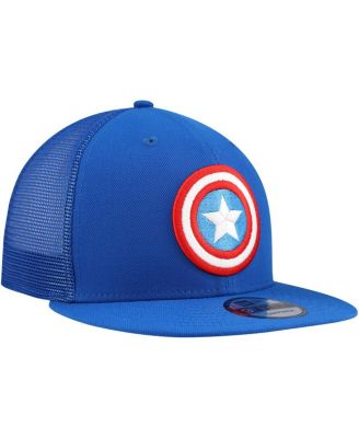 Men's Blue Captain America 9FIFTY Snapback Trucker Hat