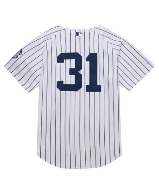 Men's Ichiro Suzuki White New York Yankees 2014 Cooperstown Collection Authentic Throwback Jersey