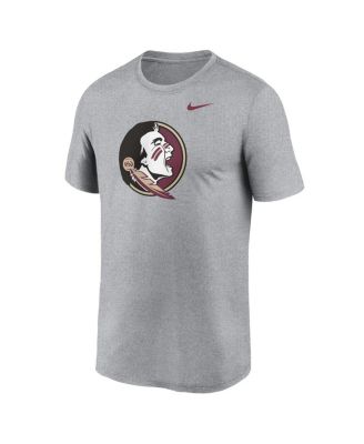 Men's Heather Gray Florida State Seminoles Primetime Legend Logo T-Shirt