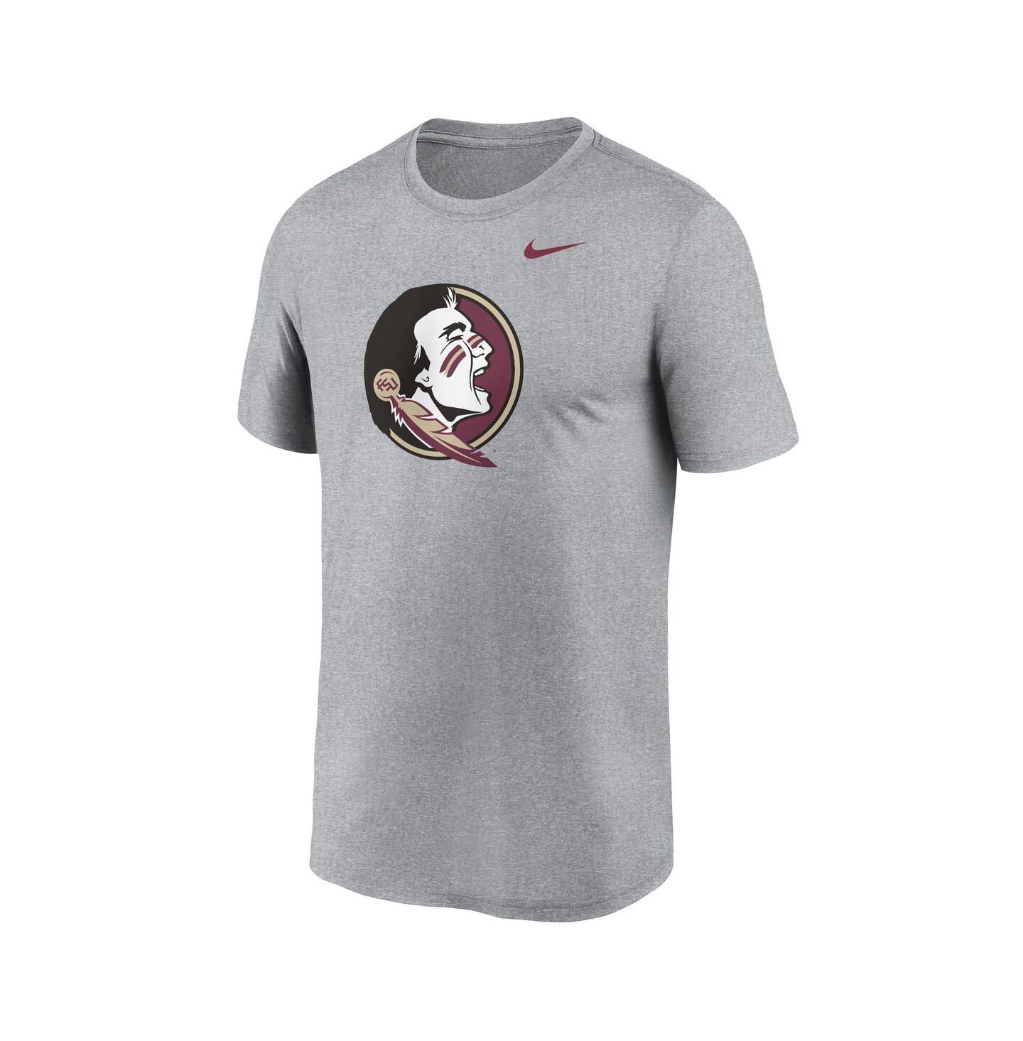 Мужская футболка Nike Heather Gray Florida State Seminoles Primetime Legend Logo — фото 3