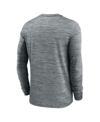 Men's Heather Gray Clemson Tigers 2024 Sideline Velocity Performance Long Sleeve T-Shirt