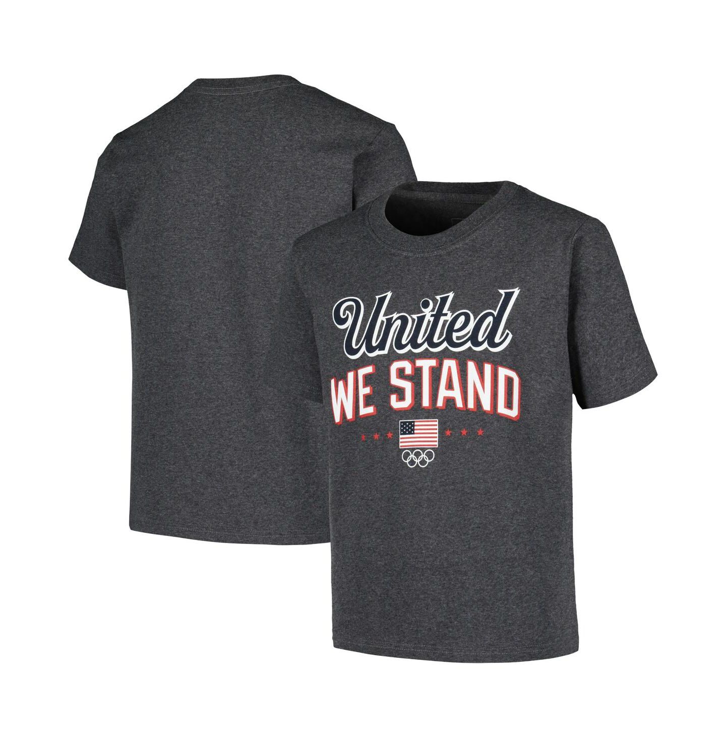 Детская футболка Outerstuff Team USA Heather Charcoal Victory — фото 1
