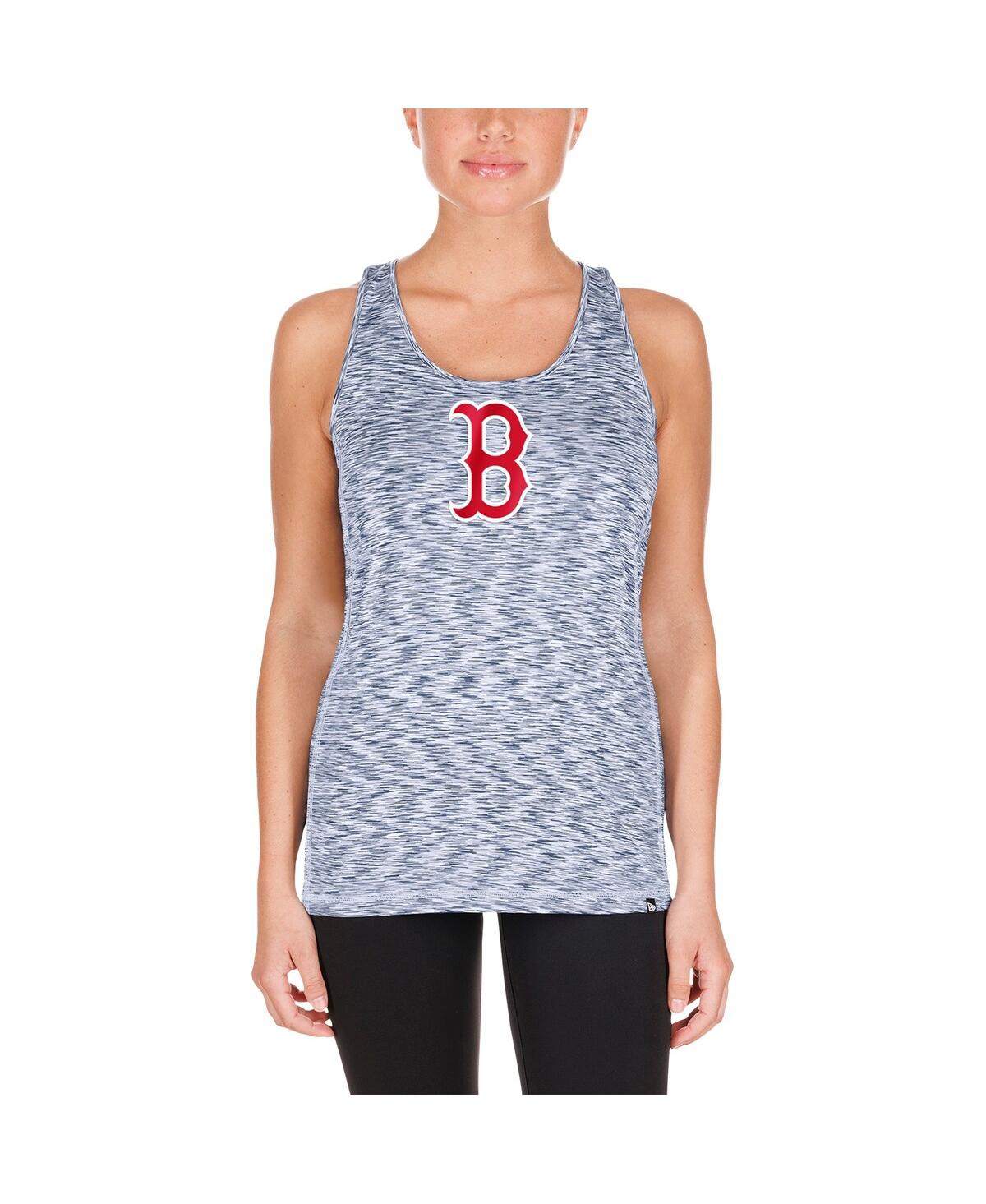 NEW ERA WOMEN'S NAVY BOSTON RED SOX SPACE DYE KEYHOLE BACK TANK TOP 