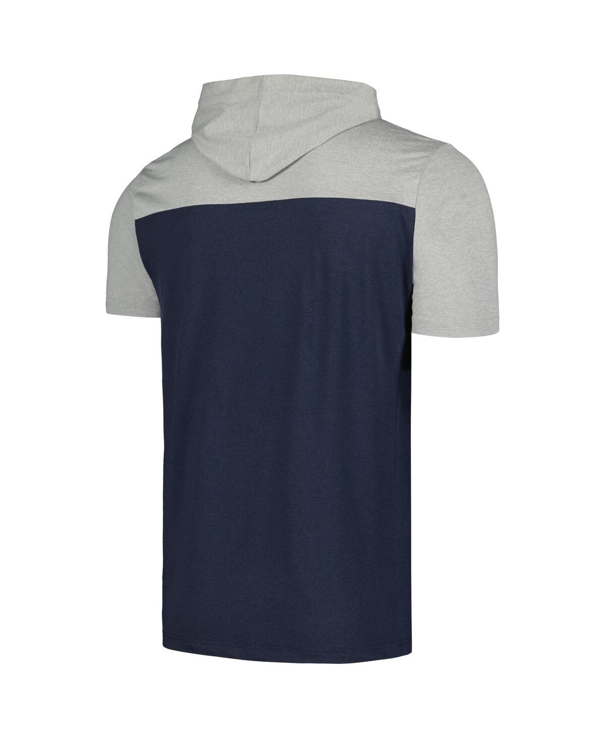 New Era Men'sDetroit Tigers Active Brushed Hoodie T-Shirt - Navy