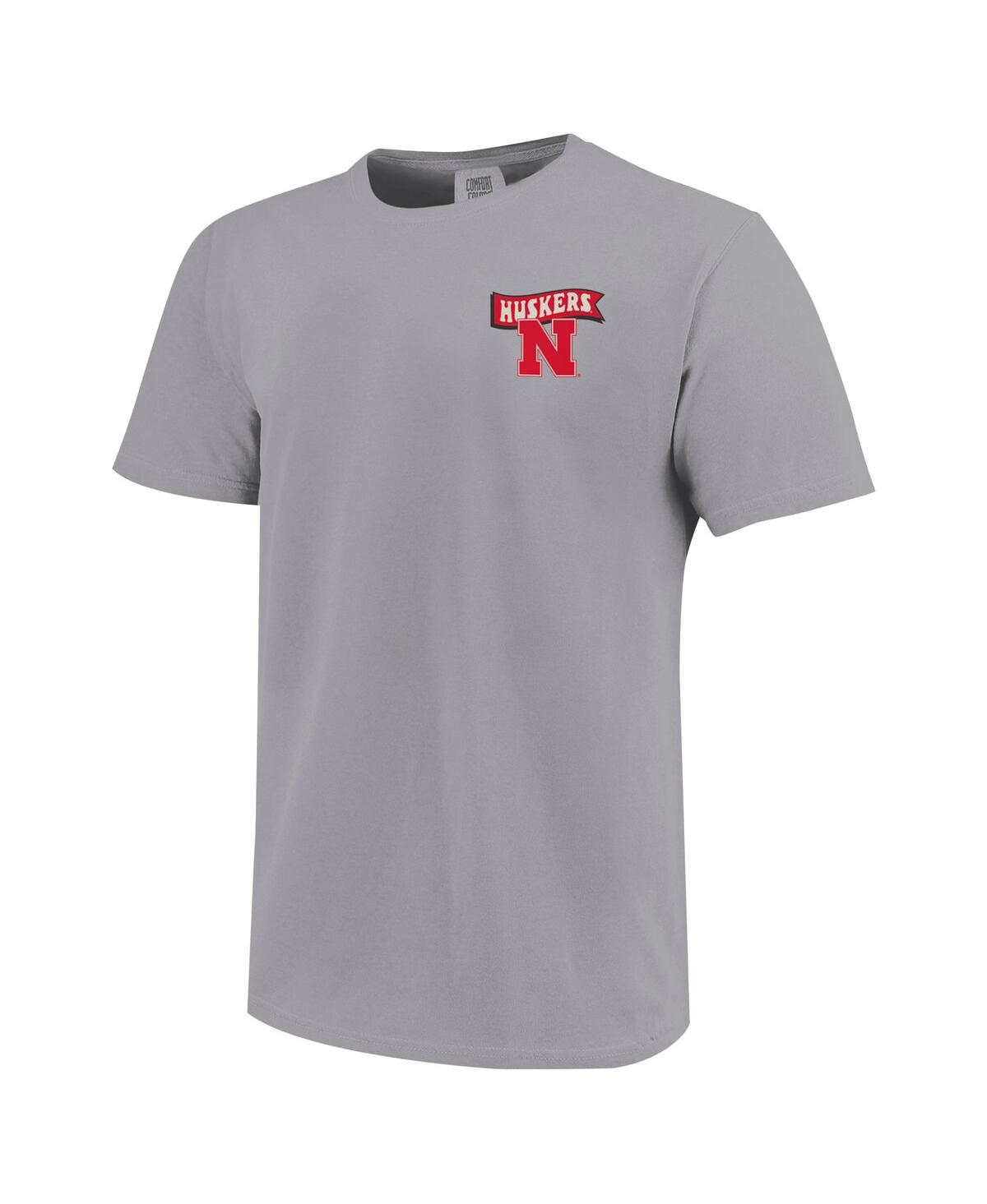Image One Big Boys and GirlsNebraska Huskers Hyperlocal Comfort Colors T-Shirt - Gray