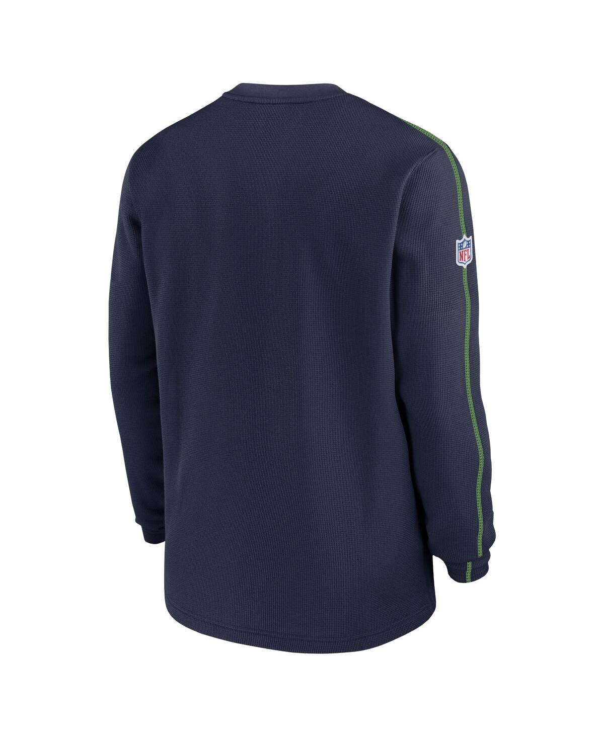 Nike Men'sSeattle Seahawks 2024 Sideline Coaches Long Sleeve Top - College Navy, Green