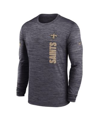 Men's Black New Orleans Saints 2024 Sideline Velocity Performance Long Sleeve T-Shirt