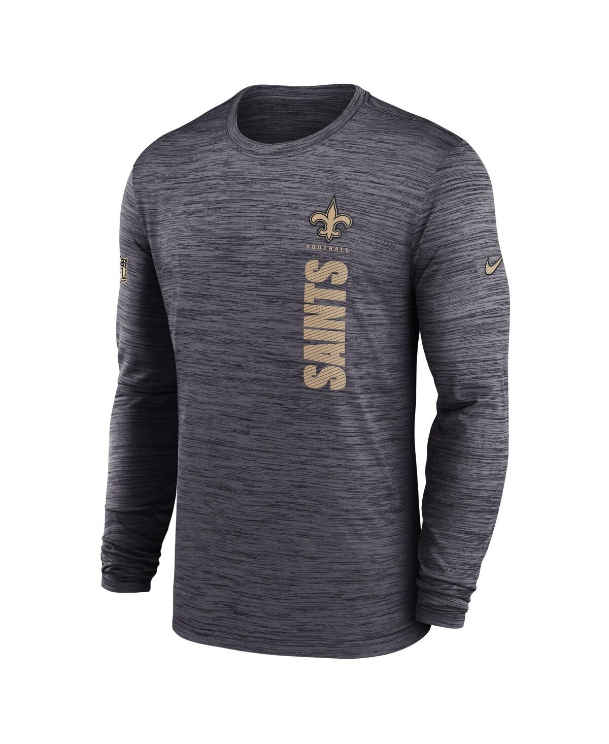 Nike Men'sNew Orleans Saints 2024 Sideline Velocity Performance Long Sleeve T-Shirt - Black