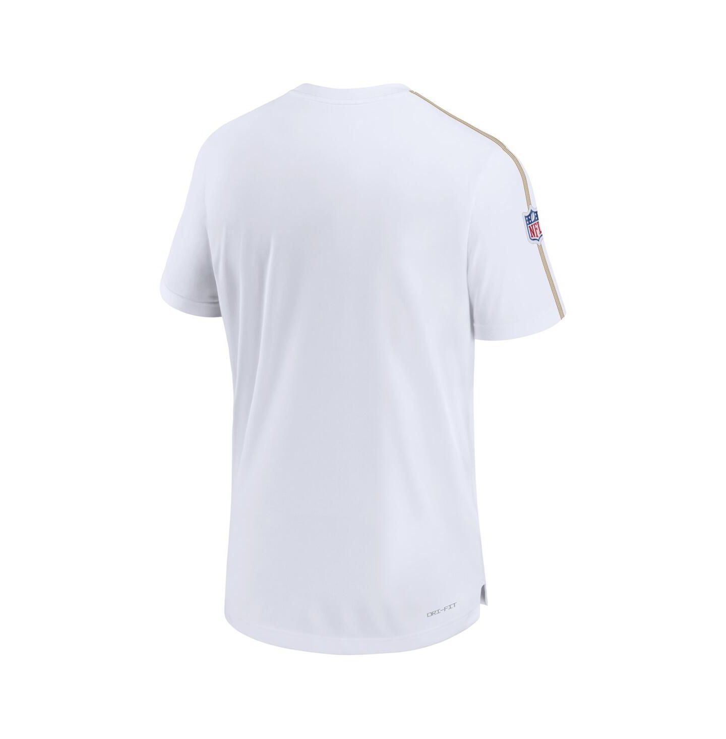 Мужской топ Nike White New Orleans Saints Sideline Alternate Logo Coach Performance — фото 2