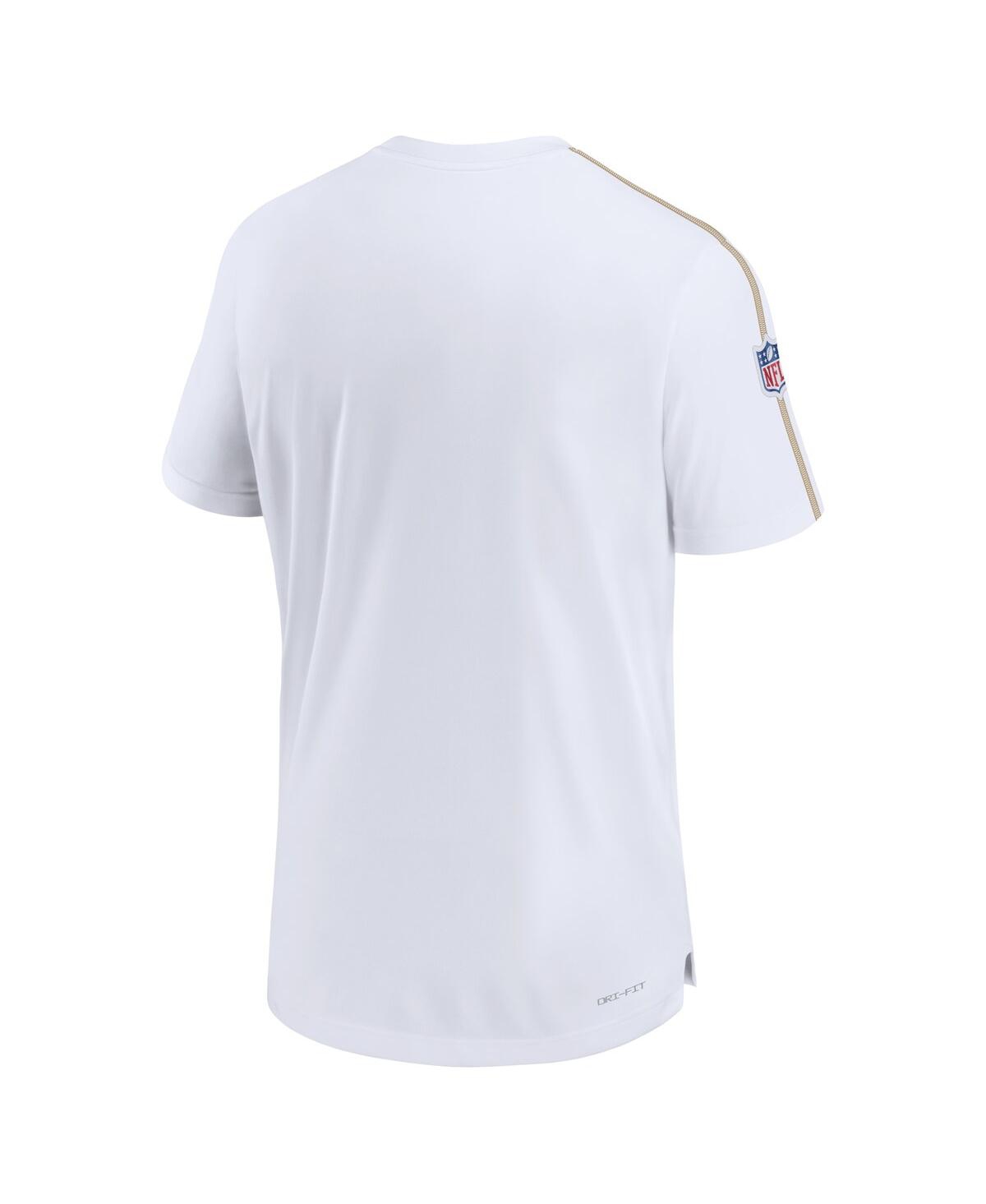 Nike Men's White New Orleans Saints Sideline Alternate Logo Coach Performance Top In White