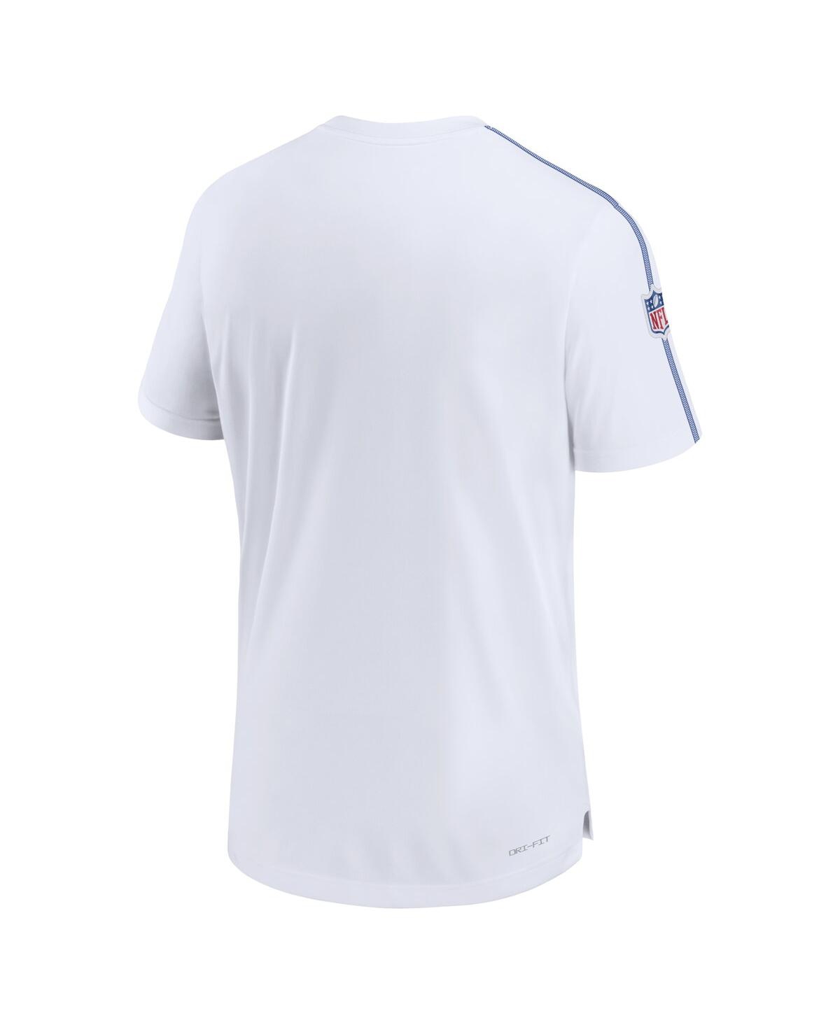 NIKE MEN'S WHITE NEW ENGLAND PATRIOTS SIDELINE ALTERNATE LOGO COACH PERFORMANCE TOP