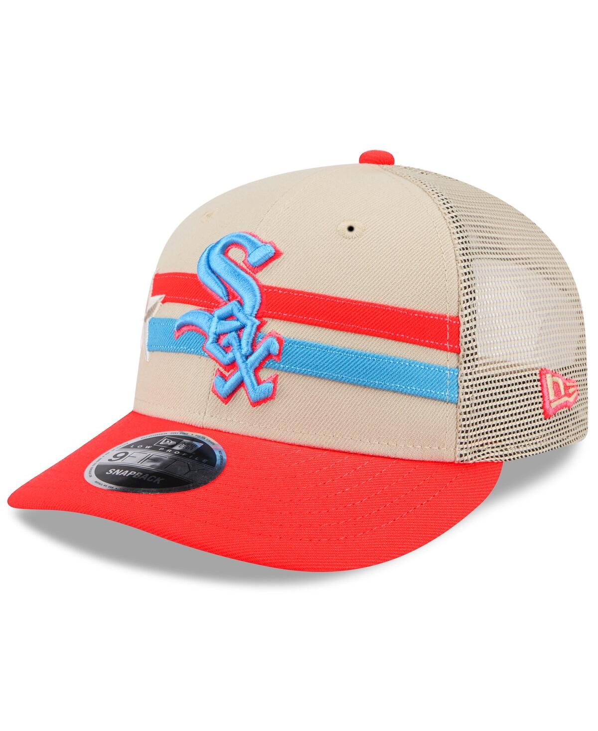 New Era Men'sCoral Chicago White Sox 2024 Mlb All-Star Game Meshback Low Profile 9FIFTY Snapback Hat - Tan, Coral