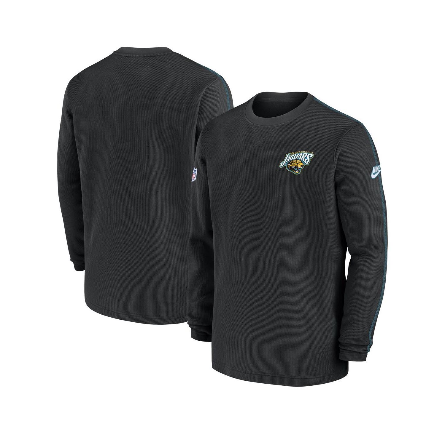 Men's Black Jacksonville Jaguars Throwback Alternate Logo Coach Long Sleeve Top