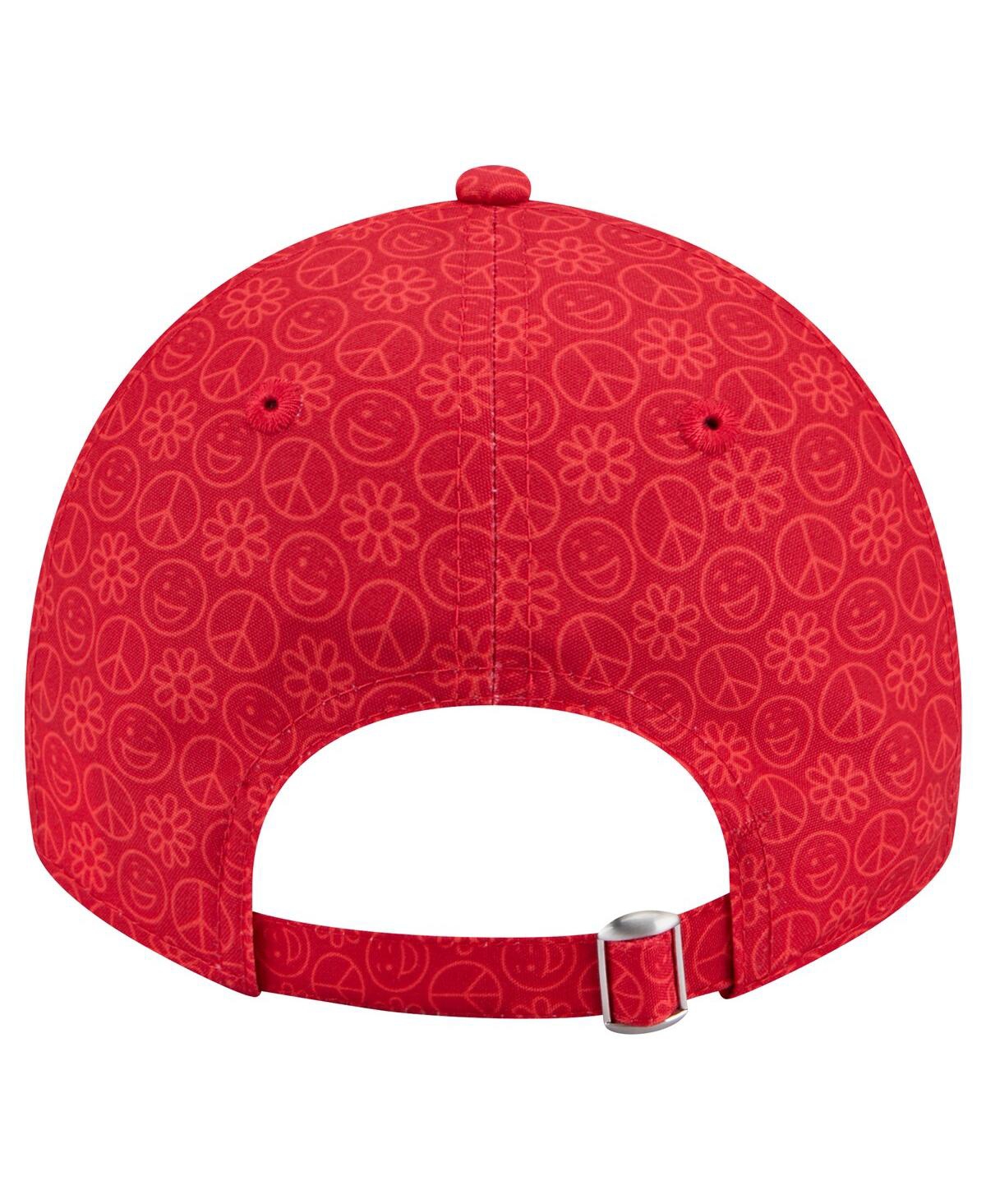 New Era Women's Red New York Giants Smiley 9twenty Adjustable Hat In Red