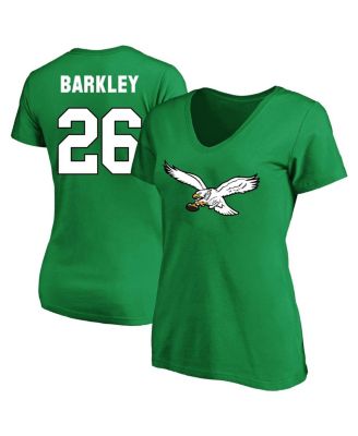 Fanatics Women s Saquon Barkley Kelly Green Philadelphia Eagles Plus Size Name Number V Neck T Shirt Macy s