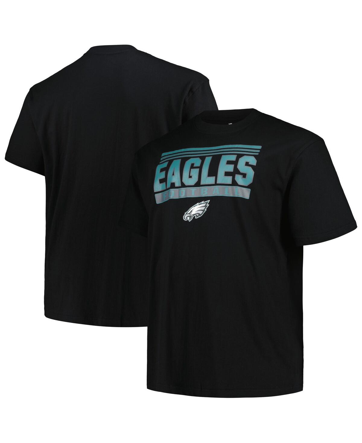 Fanatics Men's Black Philadelphia Eagles Big Tall Pop T-shirt In Black
