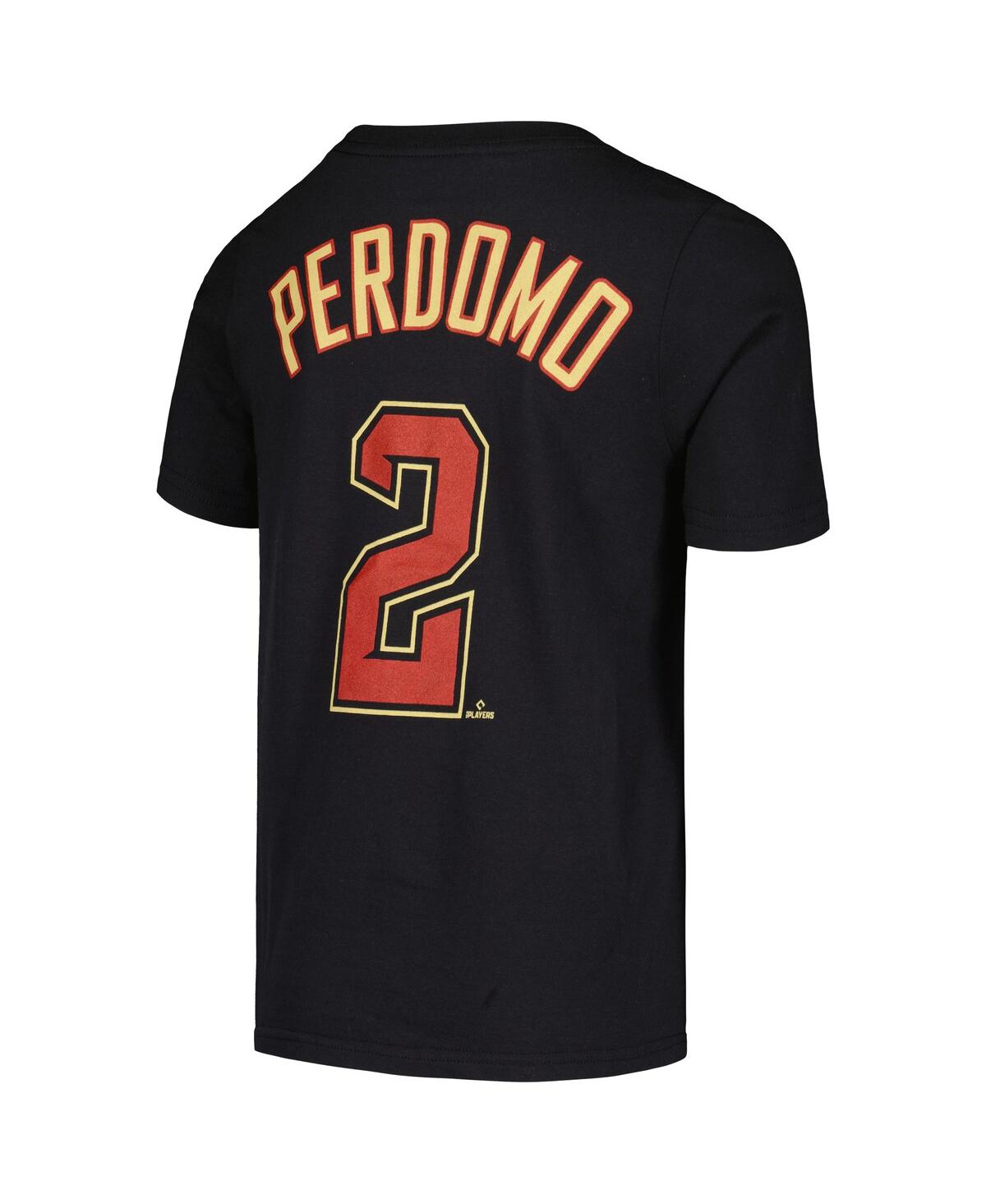 Nike Big Boys And Girls Geraldo Perdomo Black Arizona Diamondbacks Name Number T-shirt In Black