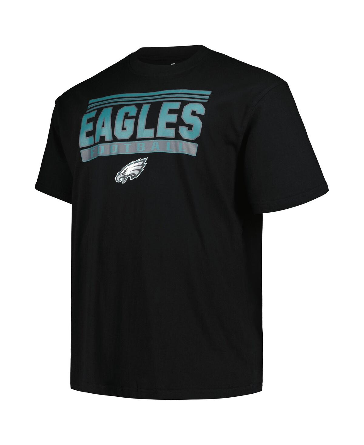 Fanatics Men's Black Philadelphia Eagles Big Tall Pop T-shirt In Black