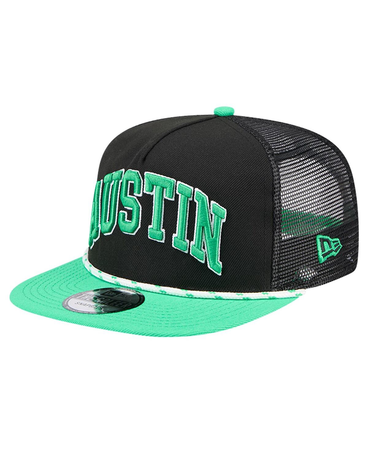 NEW ERA MEN'S BLACK AUSTIN FC THROWBACK GOLFER SNAPBACK HAT 