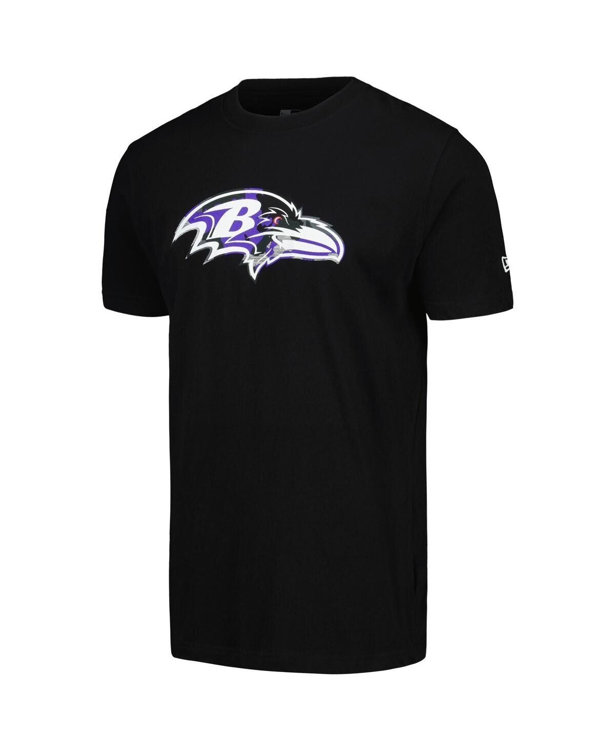 New Era Men'sBaltimore Ravens Camo Logo T-Shirt - Black