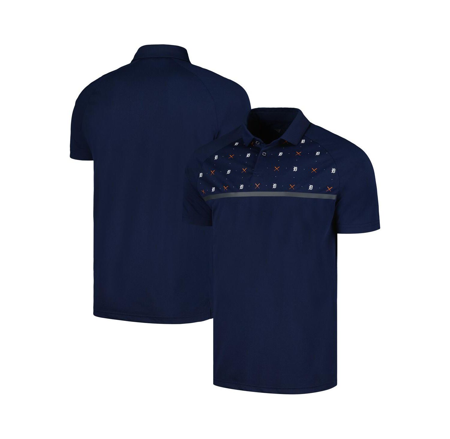 Men's Navy Detroit Tigers Sector Batter Up Raglan Polo