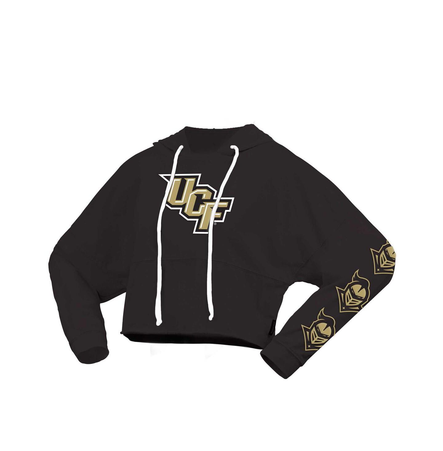 Женское худи Spirit Jersey Black UCF Knights Oversized Cropped Pullover — фото 2